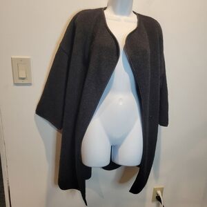 Vince size s wool/cashmere blend grey open front cardigan small flaw